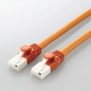 ELECOM LANケーブル スタンダードタイプ Cat6A対応 ヨリ線 24AWG 5.0m オレンジ LD-GPAT/DR5/RS