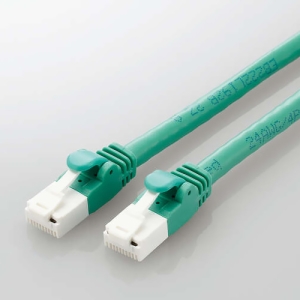 ELECOM LANケーブル スタンダードタイプ Cat6A対応 ヨリ線 24AWG 3.0m グリーン LD-GPAT/GN3/RS