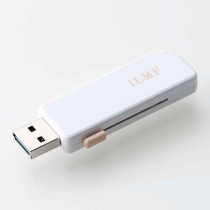 ELECOM スライドシャッター式USBメモリ 《ILMF》 容量32GB TypeAコネクタ USB3.2(Gen1)対応 ホワイト MF-ER3032GWH-IL