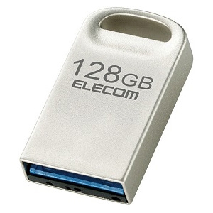 ELECOM 超小型USBメモリ 容量128GB USB3.2対応 MF-SU3A128GSV