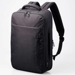 ELECOM バックパック 2way 14.0inch 12L 撥水加工 高耐久ファスナー採用 ブラック BM-BPTWBK