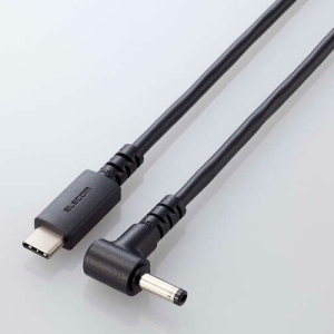 ELECOM 【受注生産品】ノートPC用充電ケーブル TypeC-DC4.0mmコネクター PD対応 DC-PDD20BK/RS
