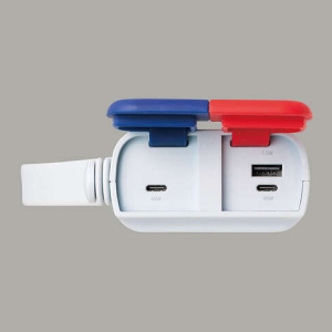 ELECOM リン酸鉄モバイルバッテリー 30000mAh 防水・防塵 IP44 PD対応 45W出力 TypeA×1 TypeC×1 ライトグレー リン酸鉄モバイルバッテリー 30000mAh 防水・防塵 IP44 PD対応 45W出力 TypeA×1 TypeC×1 ライトグレー DE-C41-30000LGY 画像3