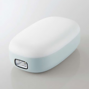 ELECOM 乾電池式懐中電灯 防災用 枕元ライトタイプ TypeA1ポート 3段階光量調節・充電器機能付 ブルー DE-KD04BU