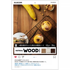 ELECOM 置き画がキレイに映える背景シート A3サイズ 3パターン×各2枚入 オーク・シャビーウッド・ウォルナット DGA-BPA3NW