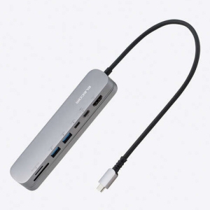 ELECOM 固定用台座付ドッキングステーション TypeCデータポート PD対応 ケーブル長30cm DST-C20SV