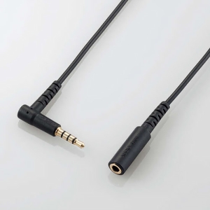 ELECOM ヘッドホン・イヤホン用延長コード マイク対応 コード長1.0m ブラック EHP-35EL4P10BK
