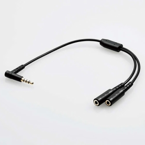 ELECOM オーディオ2分配ケーブル 3.5φ4極対応 EHP-35W02BK