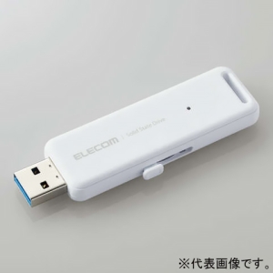 ELECOM 外付けポータブルSSD スライド式 容量500GB USB3.2(Gen2)対応 ホワイト ESD-EMB0500GWH