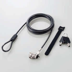 ELECOM 【受注生産品】セキュリティワイヤー シリンダー錠 スロットサイズ(3×7mm) マスターキー ESL-701M