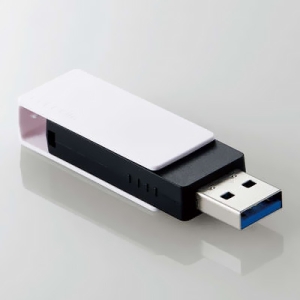 ELECOM USBメモリ 容量32GB USB3.2(Gen1)対応 キャップ回転式 ホワイト MF-RMU3B032GWH