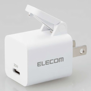 ELECOM AC充電器 TypeC×1ポート 最大出力20W PD対応 ホワイト MPA-ACCP31WH