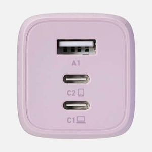 ELECOM AC充電器 USB充電器 PD対応対応 PPS対応 65W TypeC2ポート TypeA1ポート スイングプラグ &me ラベンダー AC充電器 USB充電器 PD対応対応 PPS対応 65W TypeC2ポート TypeA1ポート スイングプラグ &me ラベンダー MPA-ACCP4465PU 画像2