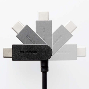 ELECOM TypeA-TypeCケーブル スイング式 長さ1.2m TypeA-TypeCケーブル スイング式 長さ1.2m MPA-ACSW12BK 画像3