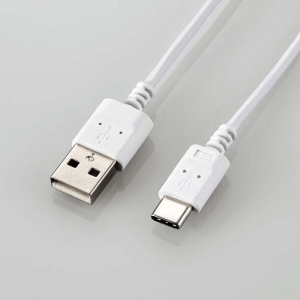 ELECOM 極細USBケーブル TypeA-TypeC 長さ1.0m ホワイト 極細USBケーブル TypeA-TypeC 長さ1.0m ホワイト MPA-ACX10WH