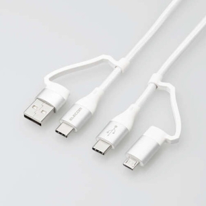 ELECOM 4in1USBケーブル 長さ2.0m ホワイト MPA-AMBCC20WH
