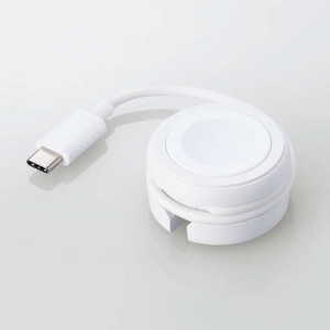 ELECOM Apple Watch充電用ケーブル 巻き取りタイプ TypeCコネクタ 高速充電対応 ケーブル長23cm ホワイト MPA-AWMCQWH