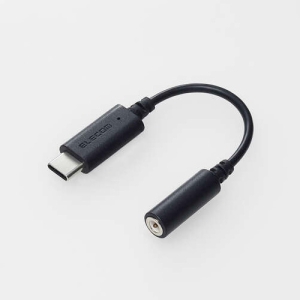 ELECOM 音声変換ケーブル TypeC-φ3.5mmステレオミニジャック DAC搭載 ブラック MPA-C35DBK2