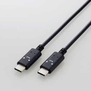 ELECOM USB2.0ケーブル TypeC-TypeC PD対応 顔つきタイプ 長さ1.0m くろちゃん(ブラック×ホワイト) USB2.0ケーブル TypeC-TypeC PD対応 顔つきタイプ 長さ1.0m くろちゃん(ブラック×ホワイト) MPA-CCF10BF