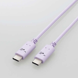 ELECOM USB2.0ケーブル TypeC-TypeC PD対応 顔つきタイプ 長さ2.0m スリーピー(パープル×ブラック) USB2.0ケーブル TypeC-TypeC PD対応 顔つきタイプ 長さ2.0m スリーピー(パープル×ブラック) MPA-CCF20PUF