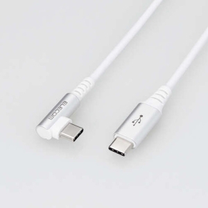 ELECOM USB2.0ケーブル L型 TypeC-TypeC ケーブル長1.2m MPA-CCL12NWH