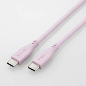 ELECOM なめらかUSB2.0ケーブル 《&me》 TypeC-TypeC PD対応 長さ1.0m ラベンダー MPA-CCSS10PU