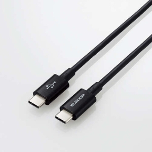 ELECOM USB2.0ケーブル TypeC-TypeC PD対応 ケーブル長1.2m ブラック MPA-CCYS12NBK
