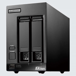 ELECOM WSIoT2022forStorage Workgroup搭載NAS デスクトップ型 2TB 2ベイタイプ NSB-72D02TW22