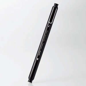 ELECOM 2WAYタッチペン ディスク・超感度ペン先タイプ P-TP2WY02CBK