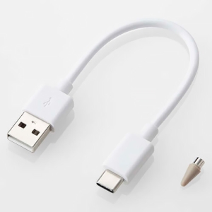 ELECOM タッチペン スタイラス リチウム充電式 汎用 TypeC充電 ペン先交換可能 ペン先付属なし &me グレージュ タッチペン スタイラス リチウム充電式 汎用 TypeC充電 ペン先交換可能 ペン先付属なし &me グレージュ P-TPACST04GB 画像2