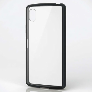 ELECOM ハイブリッドケース 《TOUGH SLIM LITE》 Xperia AceⅢ用 背面クリアタイプ フレームカラーブラック PM-X223TSLFCBK