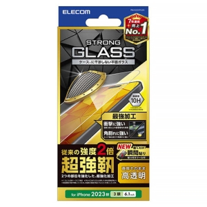 ELECOM 液晶保護ガラスフィルム iPhone15Pro用 超強靱 高透明 液晶保護ガラスフィルム iPhone15Pro用 超強靱 高透明 PM-A23CFLGH