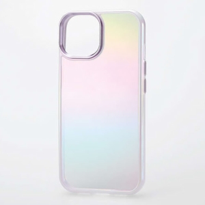 ELECOM ハイブリッドケース iPhone15用 《&me》 ラベンダー PM-A23AHVCAPU