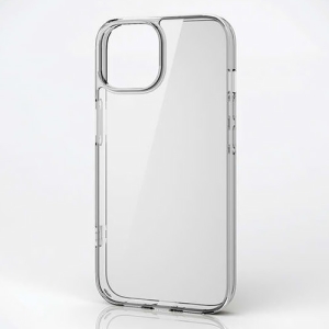ELECOM ハイブリッドガラスケース iPhone15用 衝撃吸収 ハイブリッドガラスケース iPhone15用 衝撃吸収 PM-A23AHVCG1CR