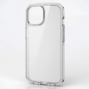 ELECOM ハイブリッドケース iPhone15用 《TOUGH SLIM LITE》 高硬度 オールクリア PM-A23ATSLACR