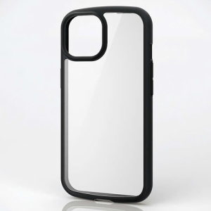 ELECOM ハイブリッドケース iPhone15用 《TOUGH SLIM LITE》 高硬度 ブラック PM-A23ATSLFCBK