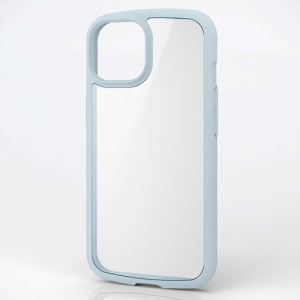 ELECOM ハイブリッドケース iPhone15用 《TOUGH SLIM LITE》 高硬度 ブルー PM-A23ATSLFCBU