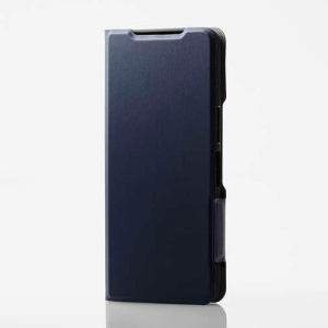 ELECOM ソフトレザーケース arrows We2用 ウルトラスリムタイプ ネイビー PM-F241PLFUNV