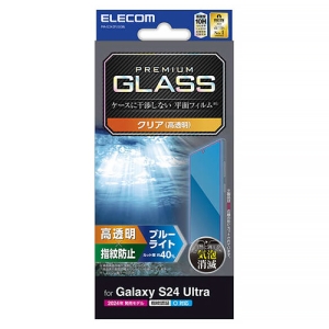 ELECOM 液晶保護ガラスフィルム Galaxy S24用 高透明 ブルーライトカット 液晶保護ガラスフィルム Galaxy S24用 高透明 ブルーライトカット PM-G242FLGGBL