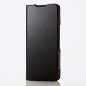ELECOM ソフトレザーケース AQUOS wish4用 手帳型 ウルトラスリムタイプ ブラック PM-S241PLFUBK