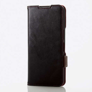 ELECOM ソフトレザーケース AQUOS wish4用 手帳型 ブラック PM-S241PLFYBK