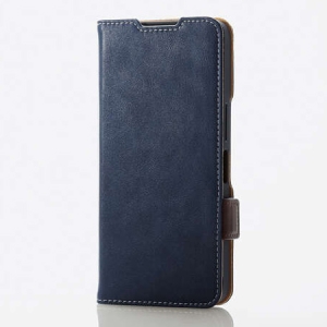 ELECOM ソフトレザーケース AQUOS wish4用 手帳型 ネイビー PM-S241PLFYNV