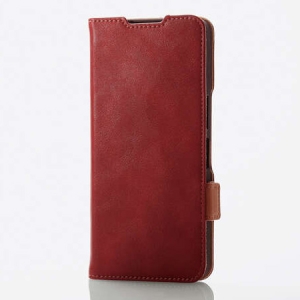 ELECOM ソフトレザーケース AQUOS wish4用 手帳型 レッド PM-S241PLFYRD