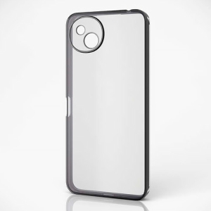 ELECOM ソフトケース AQUOS wish4用 メタリックブラック PM-S241UCTMKBK