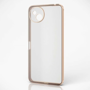 ELECOM ソフトケース AQUOS wish4用 メタリックゴールド PM-S241UCTMKGD