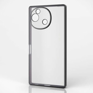 ELECOM ソフトケース AQUOS R9用 メタリックブラック PM-S242UCTMKBK