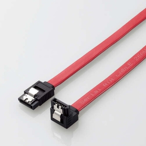 ELECOM SATAケーブル ストレート-上L型コネクタ 6Gb対応 ケーブル長0.5m ST6-05UL/ID