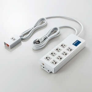 ELECOM BOX型磁石タップ 8口 3極 コード長2m BOX型磁石タップ 8口 3極 コード長2m T-H0520TSR