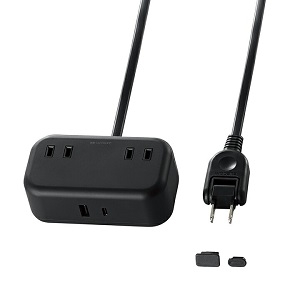 ELECOM デスクトップ型USBタップ AC2個口+TypeA×1+TypeC×1 コード長1.0m デスクトップ型USBタップ AC2個口+TypeA×1+TypeC×1 コード長1.0m T-U04-2210BK