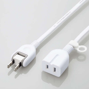ELECOM 電源延長コード シャッター付 コード長0.5m T-X01-2105WH